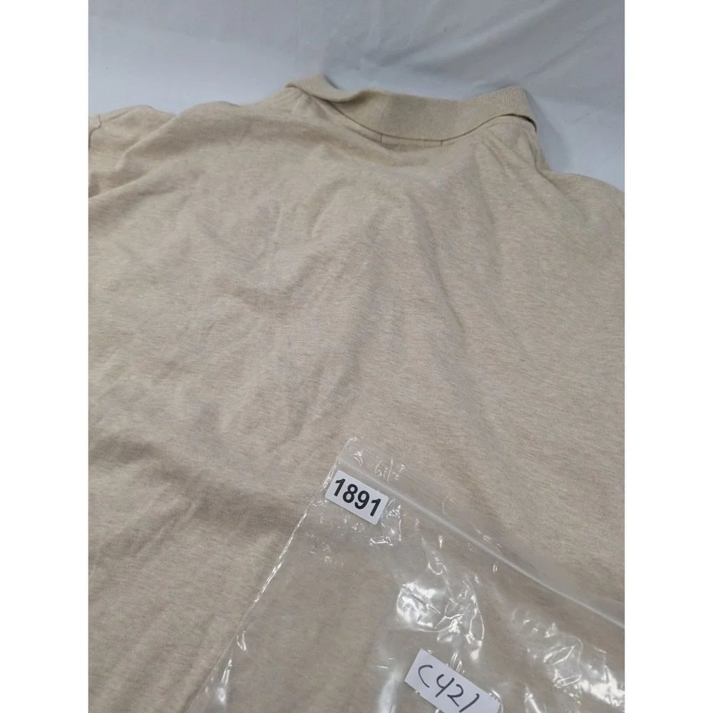Vintage Polo Ralph Lauren Polo Shirt‎ Men 4XB Heathered Tan Cotton Pony